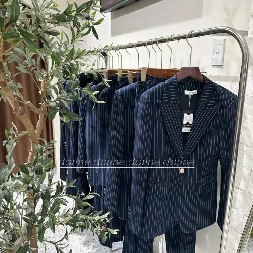 ĐỒNG PHỤC VEST NAM NỮ SỌC KẺ XANH NAVY